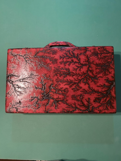 Wood Commander Briefcase/Multi-Deck Box Rose Colored w/Lichtenberg Burns MTG TCG - Image 2