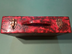 Wood Commander Briefcase/Multi-Deck Box Rose Colored w/Lichtenberg Burns MTG TCG - Image 3