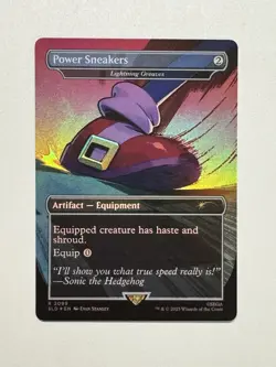MTG - Power Sneakers - SLD Sonic x Secret Lair Drop Rainbow Foil 2099 Rare - Image 1