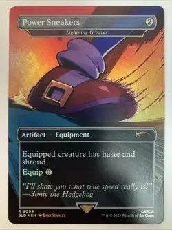 MTG - Power Sneakers - SLD Sonic x Secret Lair Drop Rainbow Foil 2099 Rare - Image 1