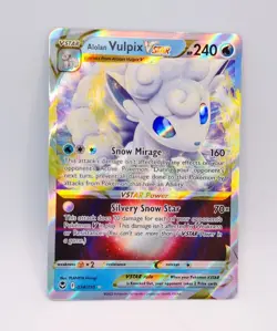 Alolan Vulpix VSTAR 034/195 Holo Ultra Rare Pokemon Card NM Fresh Pull - Image 1