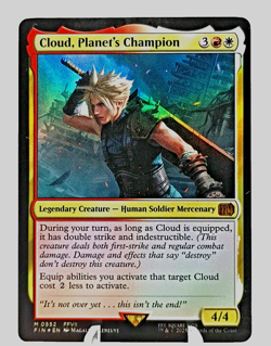 Cloud, Planet's Champion 0552 FFVII-Final Fantasy-Mythic Foil- Magic- MTG NM/M - Image 1