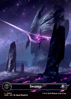 MTG Swamp 264 Foil Full Art Land Edge of Eternities - Image 1