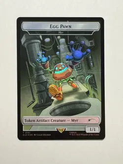 MTG - Egg Pawn (Myr) - SLD Sonic x Secret Lair Drop 2101 Token Rainbow Foil - Image 1