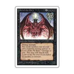 WOTC MtG Unlimited Lord of the Pit (R) VG - Image 1