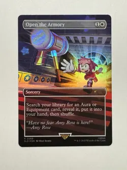 MTG - Open the Armory - SLD Sonic x Secret Lair Drop 2089 Rare Rainbow Foil - Image 1