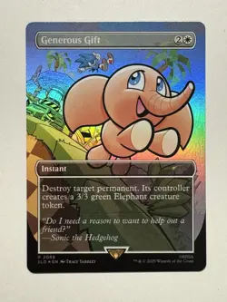 MTG - Generous Gift - SLD Sonic x Secret Lair Drop 2088 Rare Rainbow Foil - Image 1