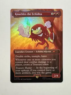 MTG - Knuckles the Echidna - SLD Sonic x Secret Lair Drop 2082 Rainbow Foil - Image 1