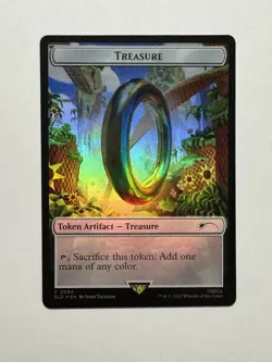 MTG - Treasure - SLD Sonic x Secret Lair Drop 2094 Token Rainbow Foil - Image 1