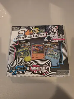 Pokemon Scarlet And Violet Black Bolt And White Flare Poster Collection Sealed - Image 1