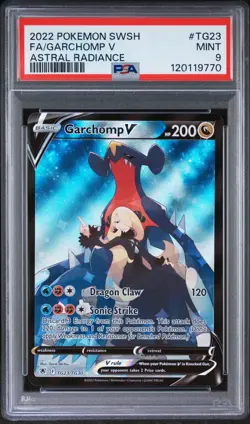 2022 POKEMON SWORD & SHIELD ASTRAL RADIANCE #TG23 FULL ART/GARCHOMP V PSA 9 - Image 1