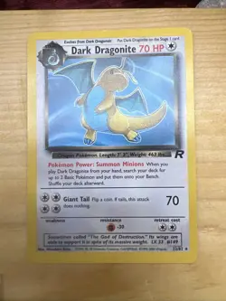 Dark Dragonite 22/82 Pokemon Team Rocket Set Non-Holo Rare Vintage NM/MINT Fresh - Image 1