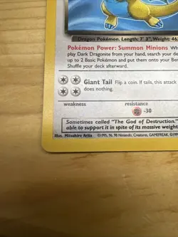 Dark Dragonite 22/82 Pokemon Team Rocket Set Non-Holo Rare Vintage NM/MINT Fresh - Image 4