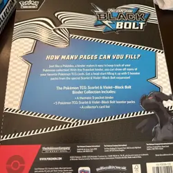 Pokemon TCG Scarlet & Violet 10.5 Black Bolt Binder Collection Box - IN HAND!! - Image 2