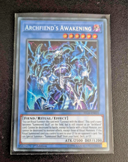 Yugioh Archfiend's Awakening FIGA-EN031 Secret Rare 1st Ed NM - Image 1