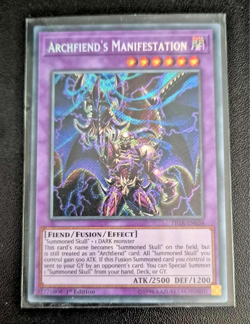Archfiend's Manifestation FIGA-EN034 Secret Rare 1st Edition Yugioh TCG NM/M - Image 1
