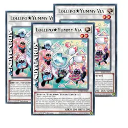 LOLLIPO★YUMMY VIA 3x • (Lollipo★Yummy Way) • Rara • JUSH IT021 • 1Ed • Yugioh! - Image 1