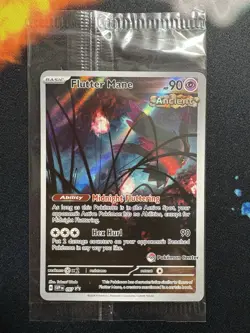 Pokemon Center Flutter Mane SVP 097 Stamped Promo Sealed Card - Image 1