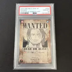 One Piece Card Shanks SR SP OP09 004 PSA10 Wanted Poster Rare Collector - Image 1