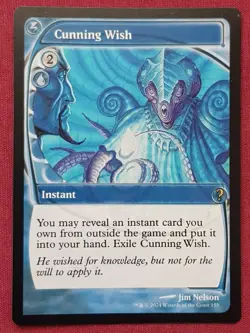 Magic The Gathering MYSTERY BOOSTER 2 MB2 CUNNING WISH blue card MTG - Image 1