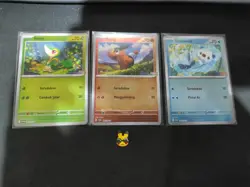 Pokemon Card Snivy Tepig Oshawott Foil Promo Black Bolt & White Flare Indonesian - Image 1
