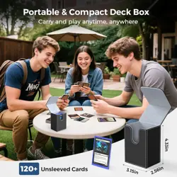 Card Deck Box for MTG with Small Case, 1800+ Commander Trading Card Storage Box - Image 3
