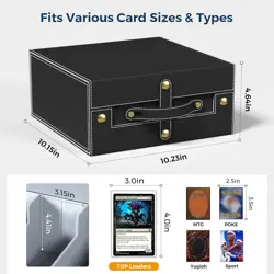 Card Deck Box for MTG with Small Case, 1800+ Commander Trading Card Storage Box - Image 5