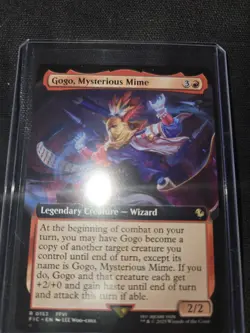 1x Gogo, Mysterious Mime, Extended Art, Final Fantasy, Magic MTG NM - Image 1