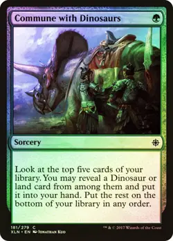 Commune with Dinosaurs FOIL - DOUBLE MASTERS MAGIC MTG - Image 1