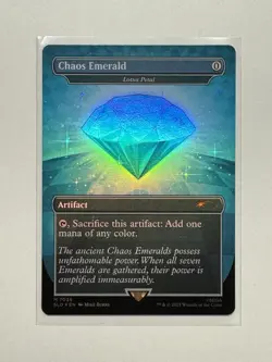 MTG - Chaos Emerald (Lotus Petal) - SLD Sonic x Secret Lair Drop Blue Foil 7036 - Image 1