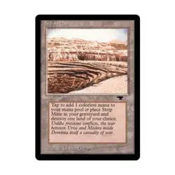 WOTC MtG Antiquities Strip Mine (Uneven Horizon) (R) EX - Image 1