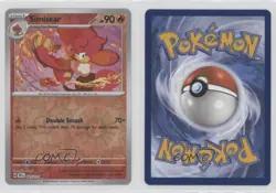 Simisear Reverse Foil Pokemon SV08: Surging Sparks #023 1a1r - Image 3