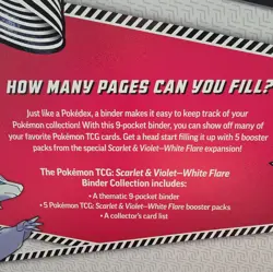 Pokemon Scarlet & Violet White Flare Binder Collection SEALED NEW - Image 3