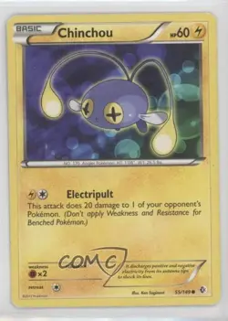 Chinchou Pokemon Black & White Boundaries Crossed #55 0k3a - Image 1