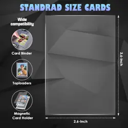 3000 Counts Card Sleeves TopLoaders for Trading Cards, Soft 3000 PCS, Clear - Image 2