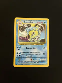 Gyarados 6/102 LP Holo Rare Base Set Pokemon Card Vintage 1999 WOTC - Image 1