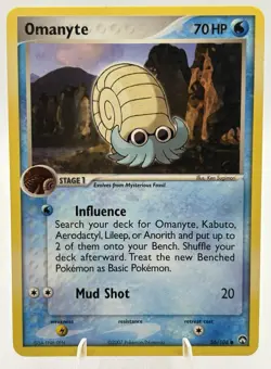 [NM] Omanyte 56/108 Common Ex Power Keepers Pokemon Card Non Holo 2007 - Image 1