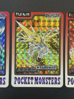 Articuno Zapdos Moltres Carddass 1997 No. 144 145 146 Pokemon card Japanese - Image 5