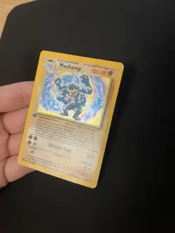 Machamp 8/102 PL Holo Rare Base Set Pokemon Card Vintage 1999 WOTC - Image 2