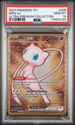 Pokemon Card PSA 10 Mew ex 205/165 Metal Gold Secret Rare UPC 151 Promo X6 - Image 1