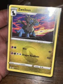 Pokemon TCG Zweilous 114/203 Regular Uncommon Card Fusion Strike NM - Image 3