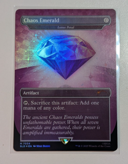 MTG - Secret Lair - Sonic the Hedgehog Chaos Emerald 7034 - Purple - Foil - - Image 1