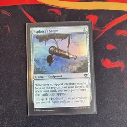 MTG Magic The Gathering Explorer’s Scope Foil CMM Artifact Ramp Commander - Image 1
