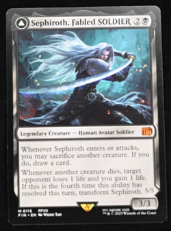 MTG Sephiroth Fabled Soldier FIN 0115 Mythic Non-Foil Final Fantasy - Pack Fresh - Image 1