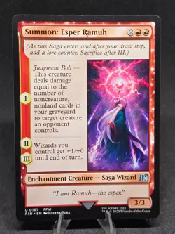 MTG Summon: Esper Ramuh 0161 Final Fantasy Uncommon NM - Image 1