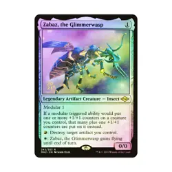 WOTC MtG Prerelease Promos Zabaz Glimmerwasp (R) (Foil) NM - Image 1