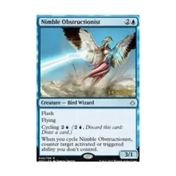 WOTC MtG Prerelease Promos Nimble Obstructionist (P) (Foil) EX - Image 1