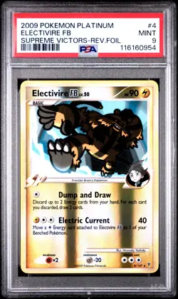 2009 POKEMON PLATINUM SUPREME VICTORS #4 ELECTIVIRE FB-REVERSE FOIL PSA 9 - Image 1