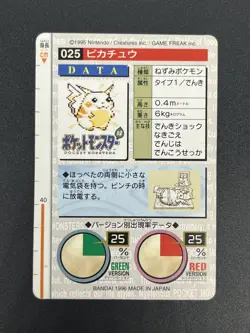 (MP) Pikachu Pokemon Carddass Red No.025 Nintendo Japanese #2505040022 - Image 4