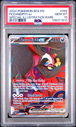 Pokemon TCG Fezandipiti ex 092/064 SIR Shrouded Fable PSA 10 Gem Mint - Image 1
